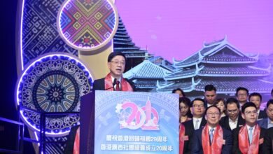 李家超出席香港廣西社團總會成立20周年暨廣西總商會就職典禮致辭