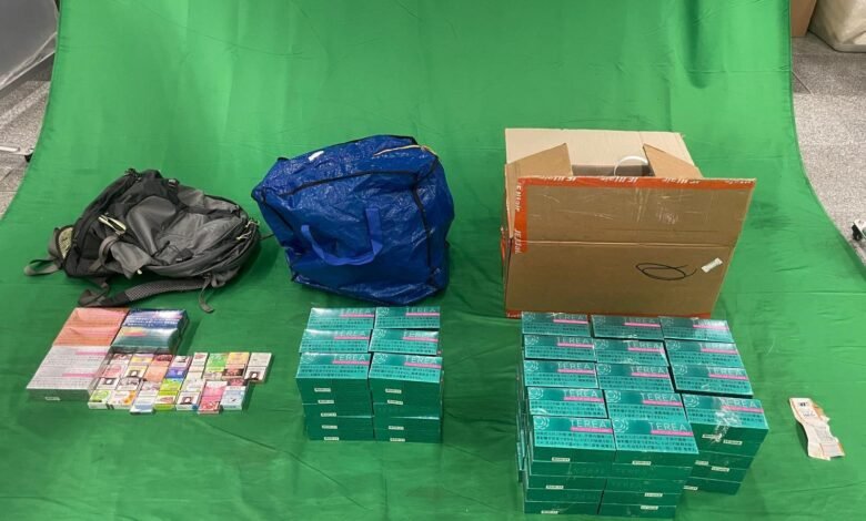 兩名入境旅客進口未完稅香煙及另類吸煙產品罪成判囚