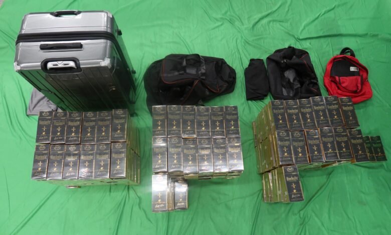 二十歲男旅客涉管有大批未完稅香煙 西九龍裁判法院判監九個月罰一千元
