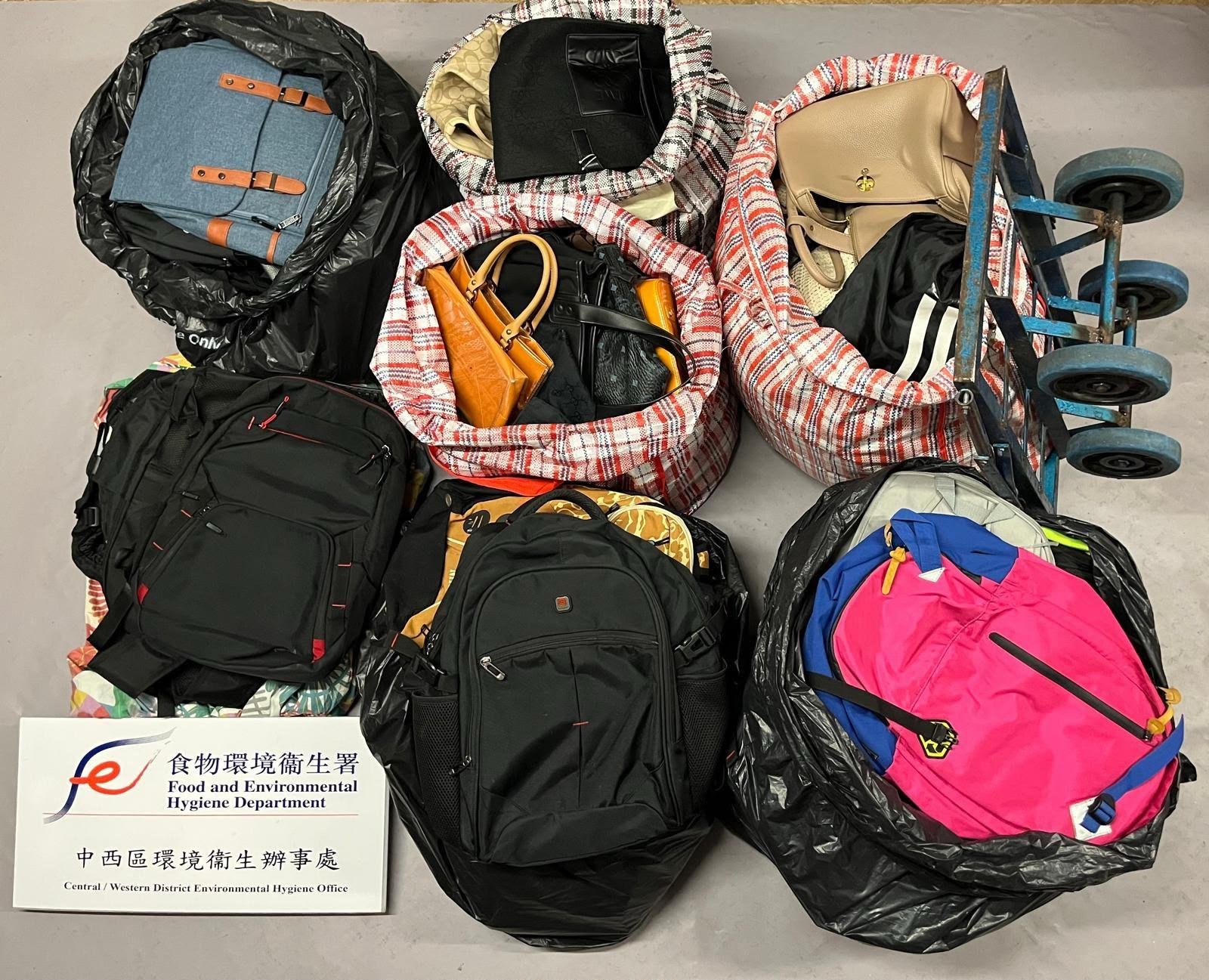外傭聚集地點打擊無牌擺賣 食環署拘控九人檢約1.5公噸貨物